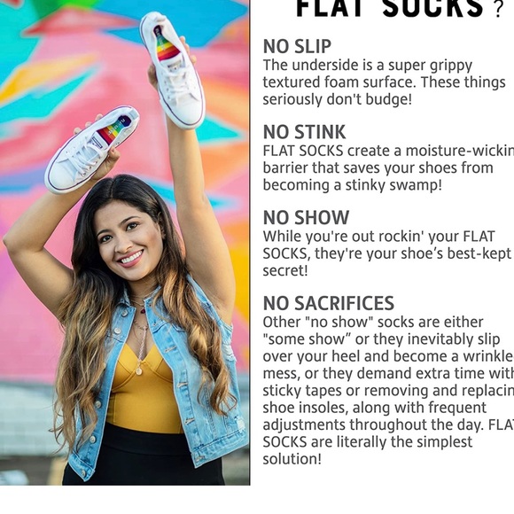 Women’s Flat Socks Splatter - Picture 4 of 4